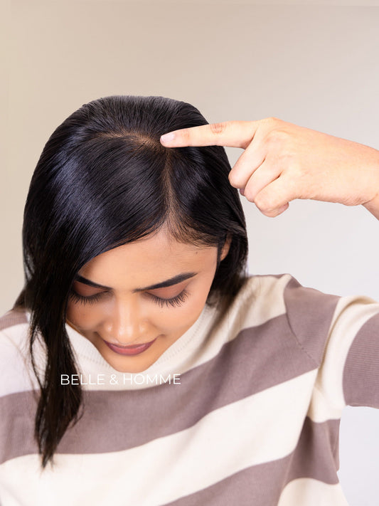 5"x 2" Seamless Crown Coverage Hair Patch - Silky
