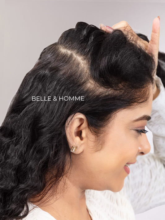 5"x 2" Seamless Crown Coverage Hair Patch - Curly